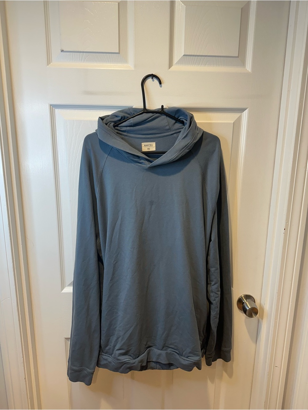 Mantra Essential Hoodie Slate Blue Pima Cotton Tencel Pullover Mens XXL